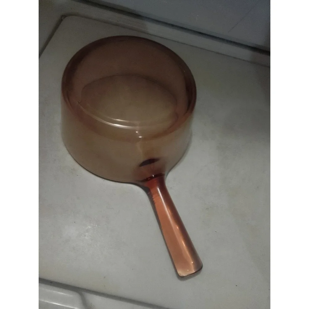 Vintage Visions Corning Ware Amber Glass   U S.A 1.5 L Saucepan With Lid.